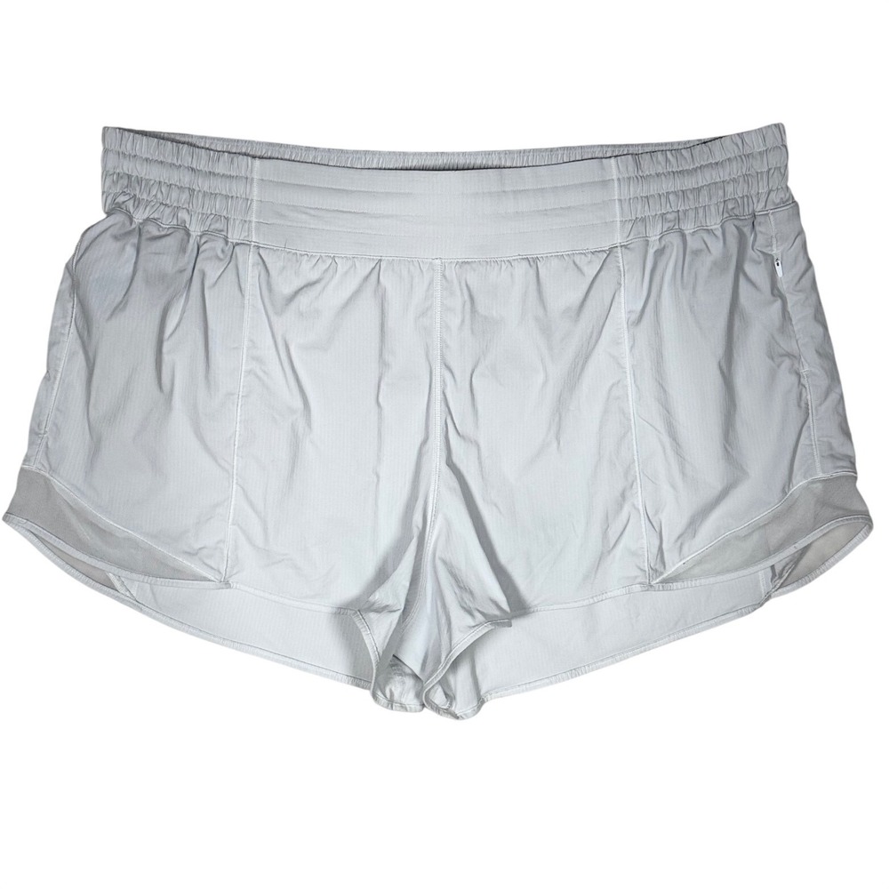 Lululemon Hotty Hot Short *High-Rise Long 4", Ice White, Size 20
